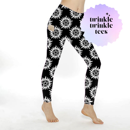 Supernatural Tattoo Full Length Pocket Leggings