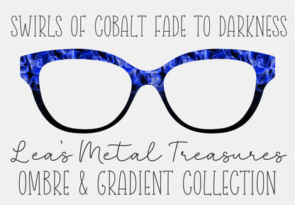 Swirls of Cobalt Fade to Darkness TOPPER COMES WITH MAGNETS