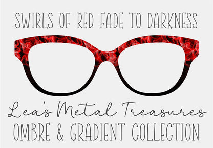 Swirls of Red Fade to Darkness TOPPER COMES WITH MAGNETS