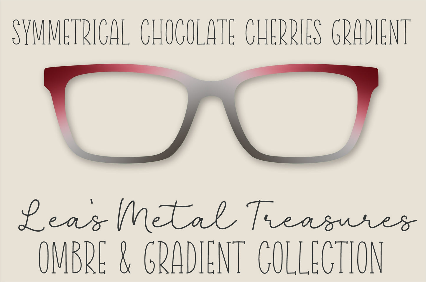 Symmetrical Chocolate Cherries Gradient Eyewear Frame Toppers