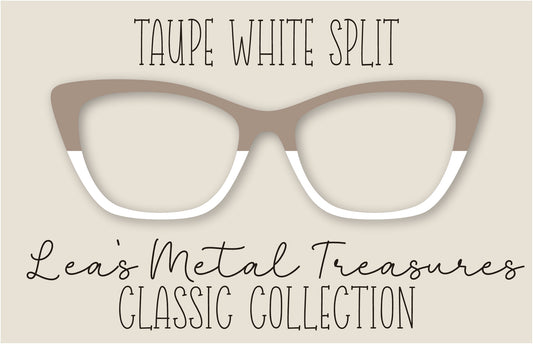 Taupe White Split Eyewear Frame Toppers COMES WITH MAGNETS