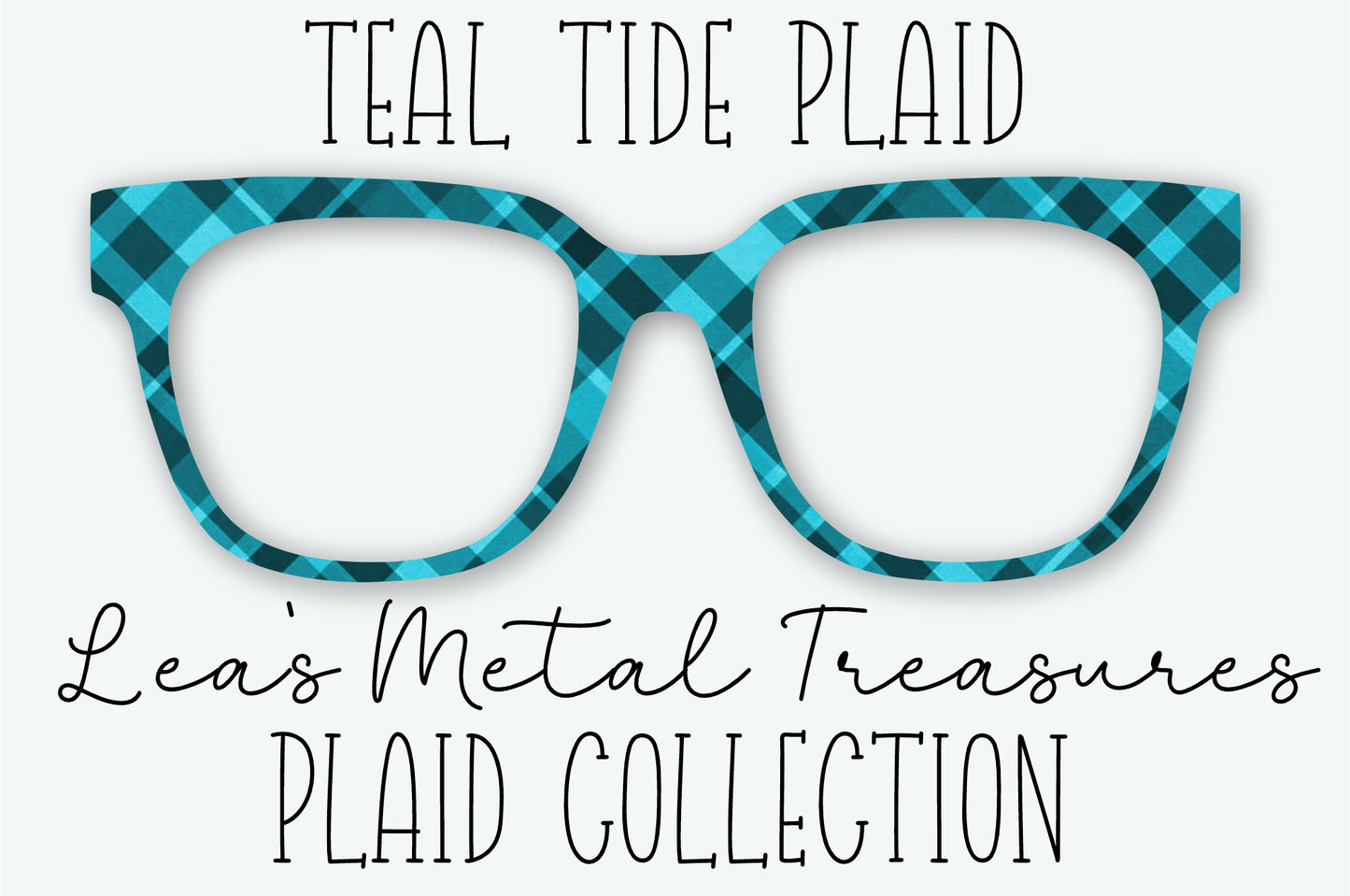 TEAL TIDE PLAID Eyewear Frame Toppers SEPTEMBER 2026 TOPPER OF THE MONTH