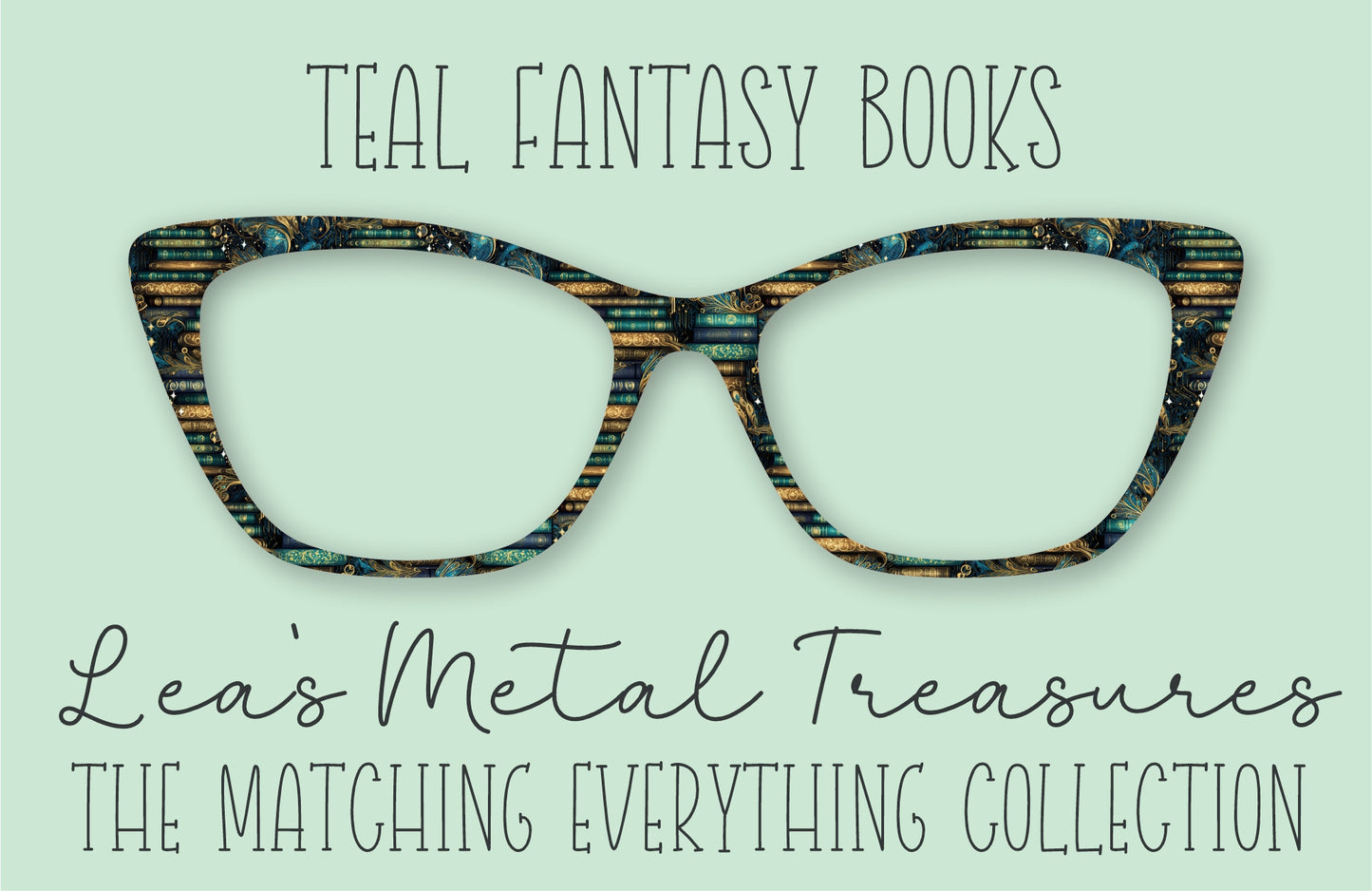 Teal Fantasy Books Eyewear Frame Toppers