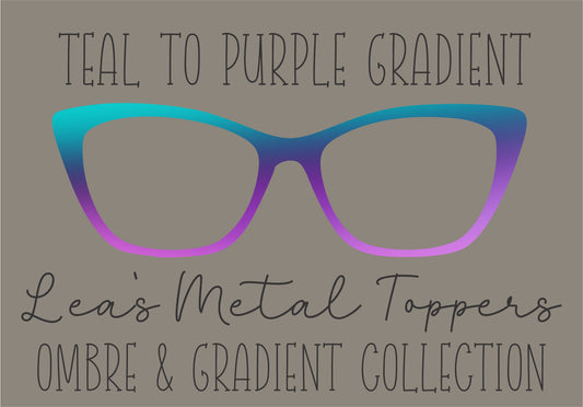 TEAL TO PURPLE GRADIENT Eyewear Frame Toppers COMES WITH MAGNETS