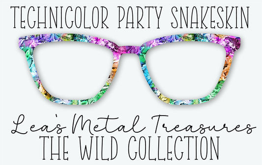 TECHNICOLOR PARTY SNAKESKIN Eyewear Frame Toppers • FEBRUARY 2026 TOPPER OF THE MONTH
