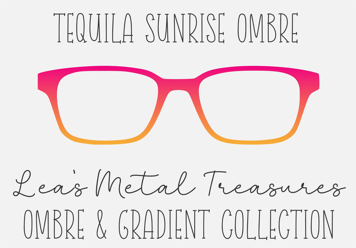 TEQUILA SUNRISE OMBRE Eyewear Frame Toppers COMES WITH MAGNETS