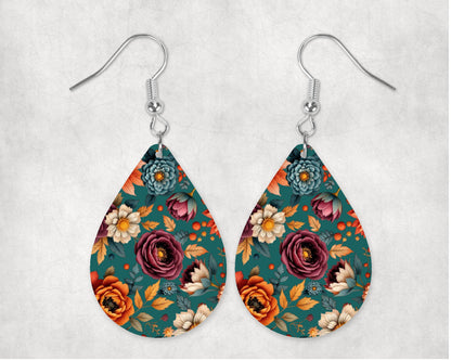 FADED Thanksgiving Floral Arrangement on DARK TURQUOISE Eyewear Frame Toppers