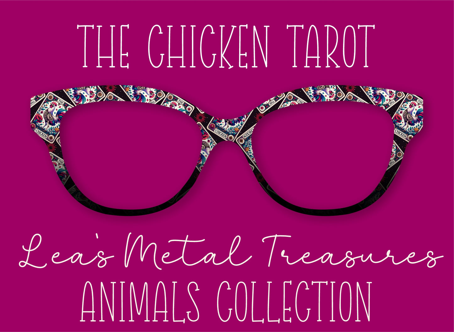 The Chicken Tarot Eyewear Frame Toppers Comes WITH MAGNETS