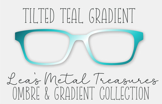 Tilted Teal Gradient Eyewear Frame Toppers