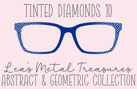 Tinted Diamonds Vertical Fade 10 Eyewear Frame Toppers COMES WITH MAGNETS
