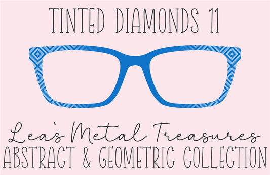 Tinted Diamonds Vertical Fade 11 Eyewear Frame Toppers COMES WITH MAGNETS