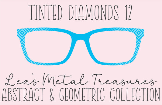Tinted Diamonds Vertical Fade 12 Eyewear Frame Toppers COMES WITH MAGNETS