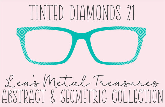 Tinted Diamonds Vertical Fade 21 Eyewear Frame Toppers COMES WITH MAGNETS