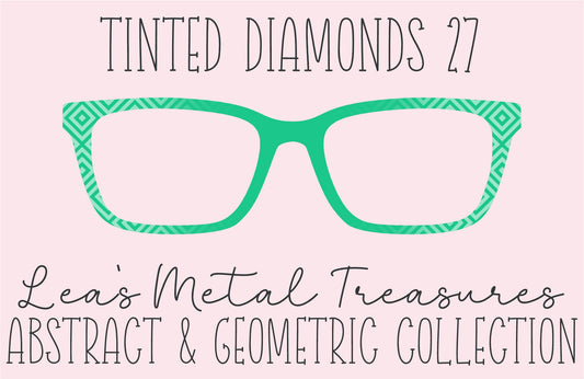 Tinted Diamonds Vertical Fade 27 Eyewear Frame Toppers COMES WITH MAGNETS