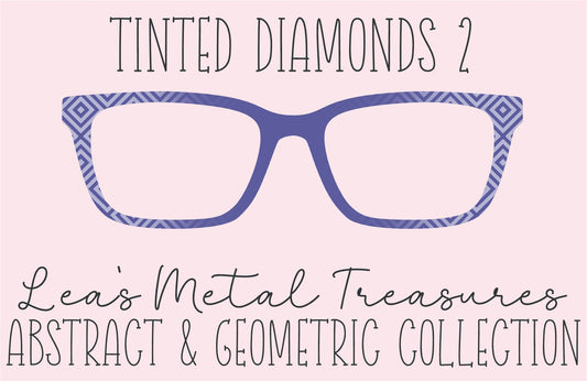 Tinted Diamonds Vertical Fade 2 Eyewear Frame Toppers COMES WITH MAGNETS