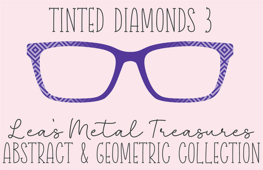 Tinted Diamonds Vertical Fade 3 Eyewear Frame Toppers COMES WITH MAGNETS