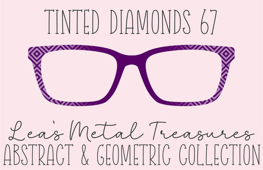 Tinted Diamonds Vertical Fade 67 Eyewear Frame Toppers COMES WITH MAGNETS