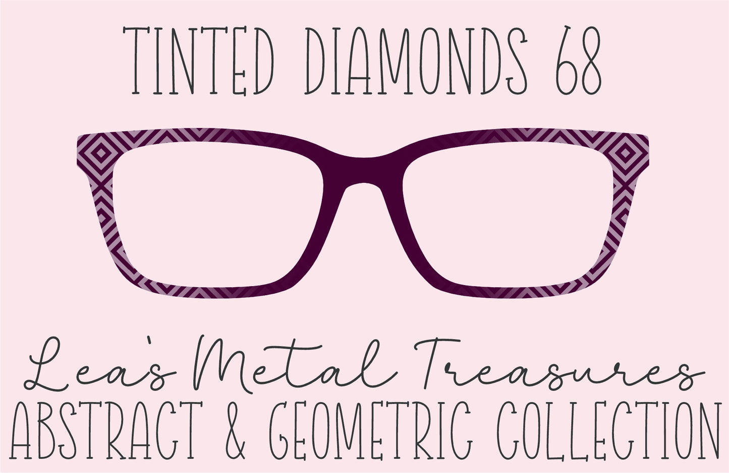 Tinted Diamonds Vertical Fade 68 Eyewear Frame Toppers COMES WITH MAGNETS