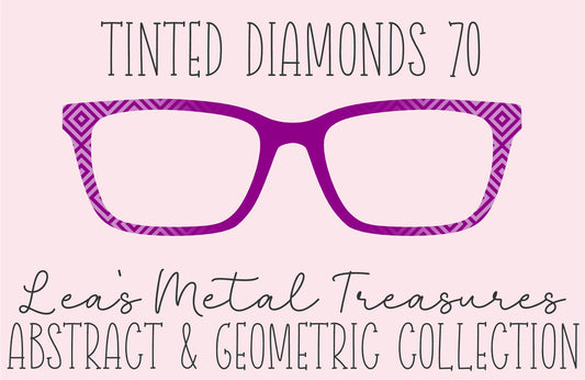 Tinted Diamonds Vertical Fade 70 Eyewear Frame Toppers COMES WITH MAGNETS