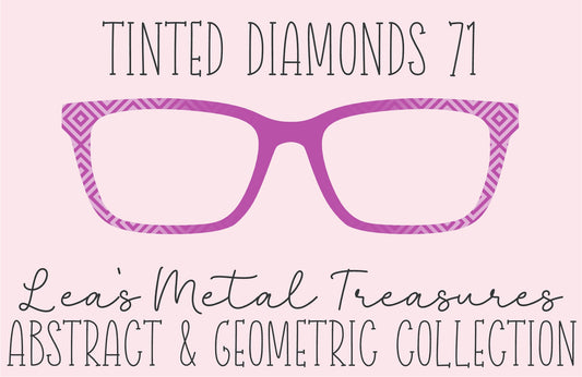 Tinted Diamonds Vertical Fade 71 Eyewear Frame Toppers COMES WITH MAGNETS