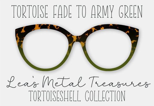 Tortoise Fade to Army Green Eyewear Frame Toppers