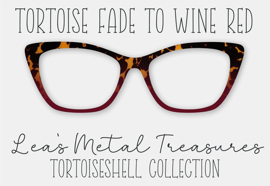 Tortoise Fade to Wine Red Eyewear Frame Toppers