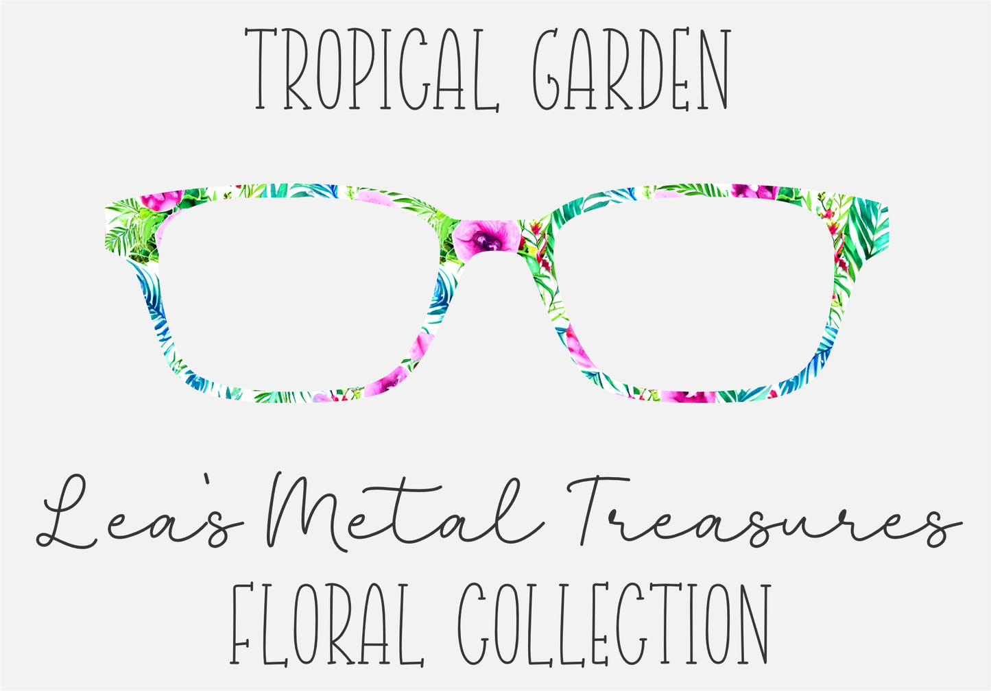 TROPICAL GARDEN Eyewear Frame Toppers COMES WITH MAGNETS