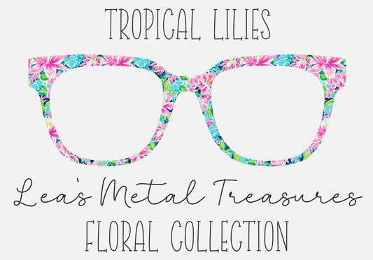 TROPICAL LILLIES Eyewear Frame Toppers COMES WITH MAGNETS