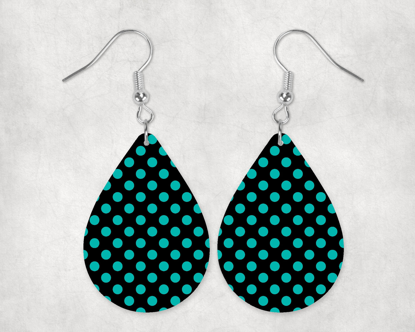 TURQUOISE DOTS ON BLACK • Magnetic Eyeglasses Toppers