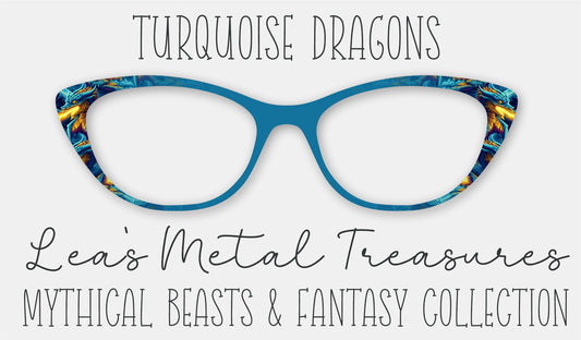 Turquoise Dragons Eyewear Frame Toppers