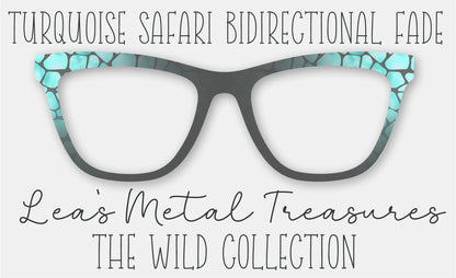Turquoise Safari BiDirectional Fade Eyewear Frame Toppers COMES WITH MAGNETS