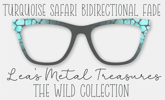 Turquoise Safari BiDirectional Fade Eyewear Frame Toppers COMES WITH MAGNETS