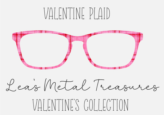 VALENTINE PLAID Eyewear Frame Toppers COMES WITH MAGNETS