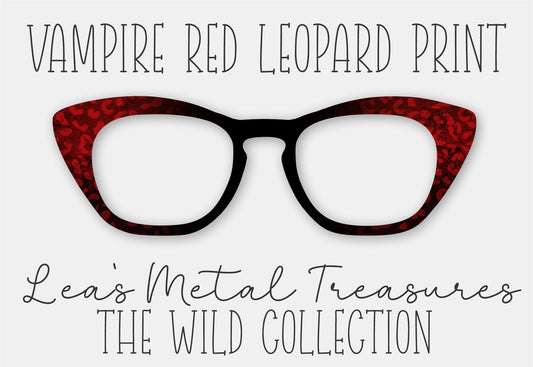 Vampire Red Leopard Print Eyewear Frame Toppers