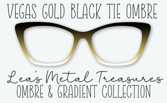 Vegas Gold Black Tie Ombre  Eyewear Frame Toppers