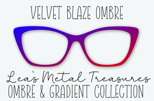 Velvet Blaze Ombre Eyewear Frame Toppers