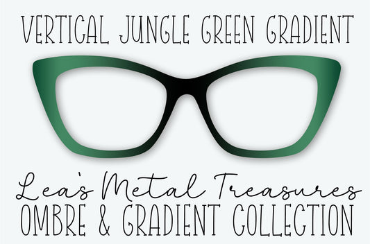 VERTICAL JUNGLE GREEN GRADIENT Eyewear Frame Toppers OCTOBER 2026 TOPPER OF THE MONTH