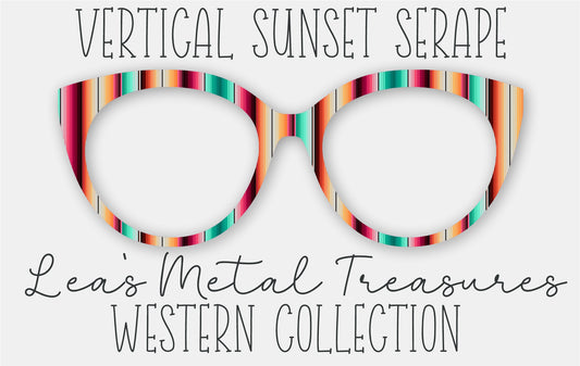 Vertical Sunset Serape Eyewear Frame Toppers