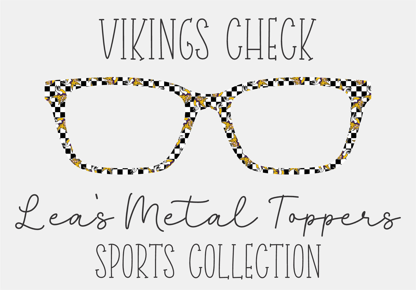 VIKINGS CHECK Eyewear Frame Toppers COMES WITH MAGNETS