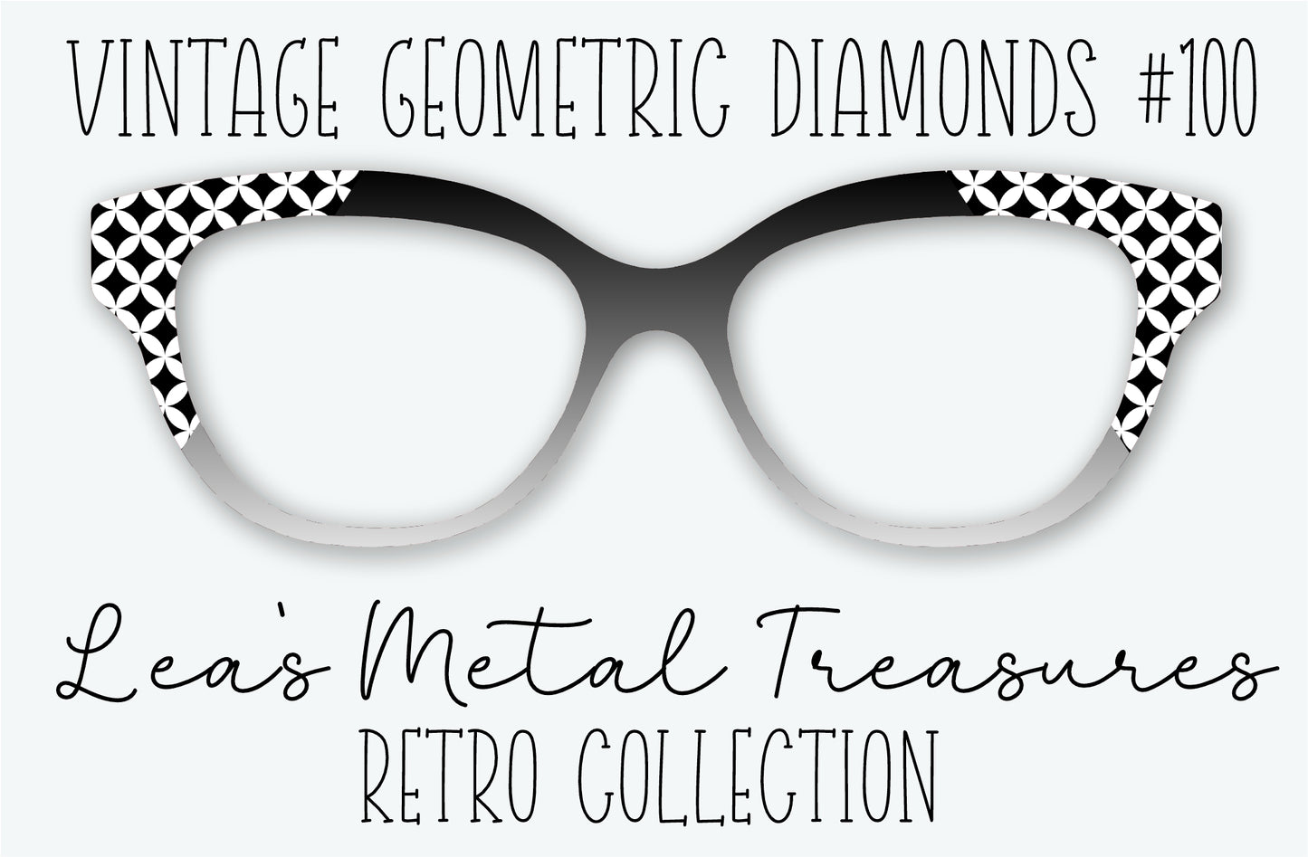 Vintage Geometric Diamonds 100 Eyewear Frame Toppers