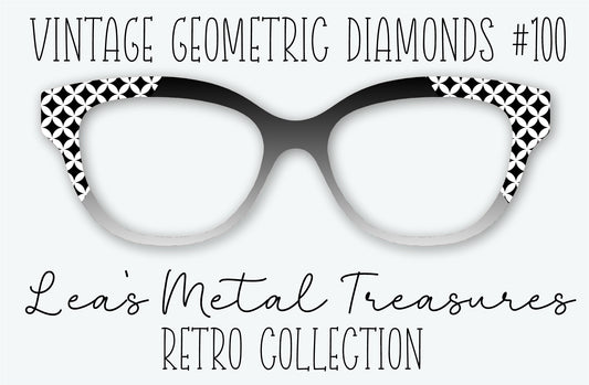 Vintage Geometric Diamonds 100 Eyewear Frame Toppers