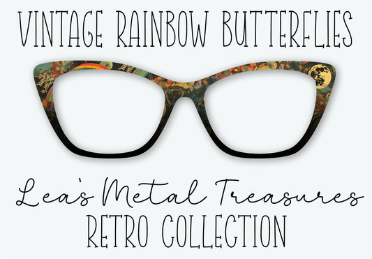 VINTAGE RAINBOW BUTTERFLIES Eyewear Frame Toppers