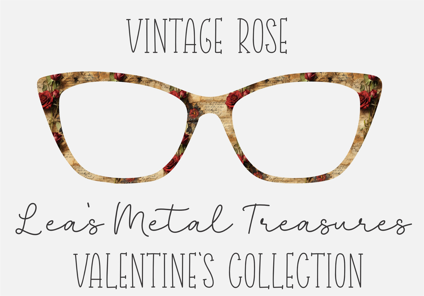 VINTAGE ROSE Eyewear Frame Toppers COMES WITH MAGNETS