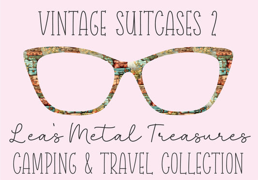 VINTAGE SUITCASES 2 Eyewear Frame Toppers COMES WITH MAGNETS