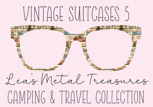 VINTAGE SUITCASES 5 Eyewear Frame Toppers COMES WITH MAGNETS