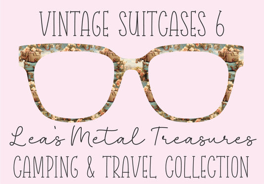 VINTAGE SUITCASES 6 Eyewear Frame Toppers COMES WITH MAGNETS