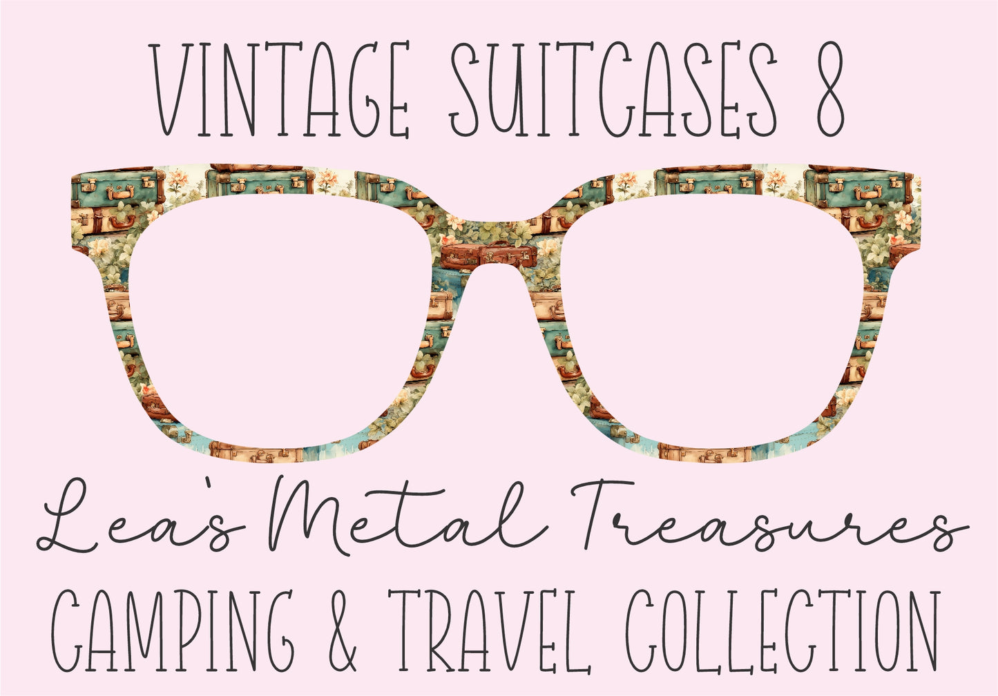 VINTAGE SUITCASES 8 Eyewear Frame Toppers COMES WITH MAGNETS