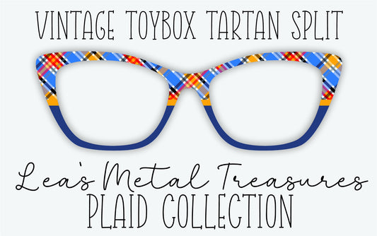 VINTAGE TOYBOX TARTAN SPLIT Eyewear Frame Toppers • MARCH 2026 TOPPER OF THE MONTH