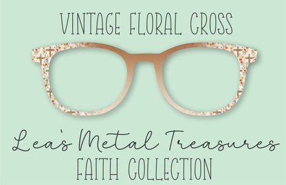 Floral Vintage Cross Eyewear Frame Toppers COMES WITH MAGNETS