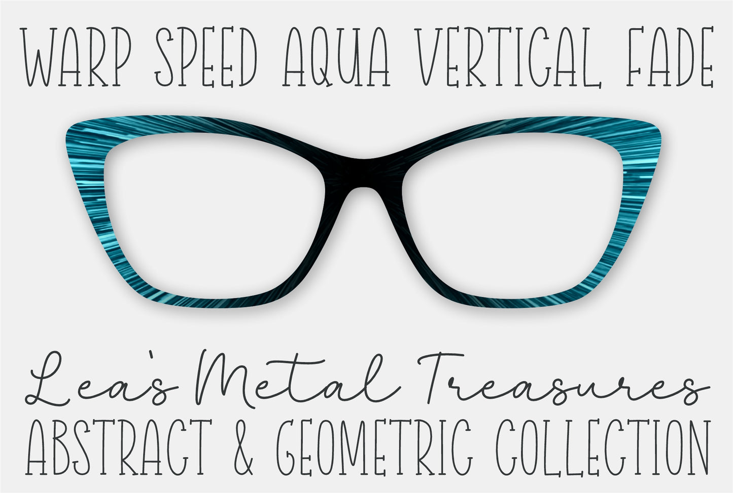 WARP SPEED AQUA VERTICAL FADE Eyewear Frame Toppers